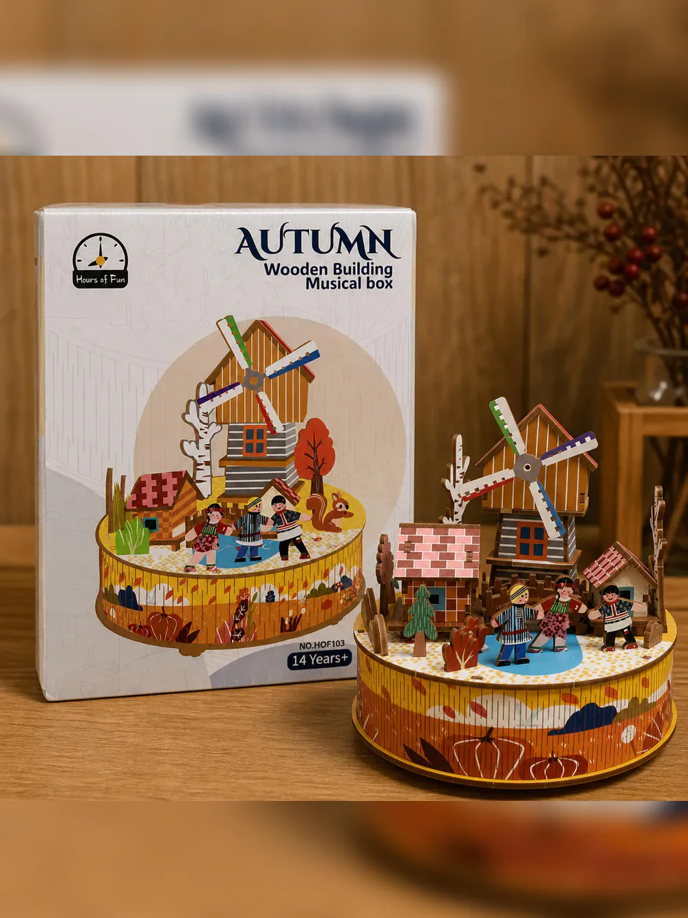 "Autumn" 3D Wooden Toy Music box